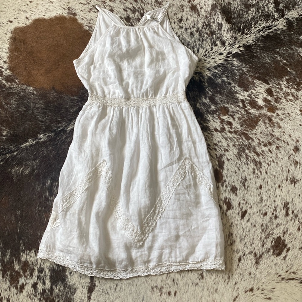 Max Studio Fully Lined White Casual Dress